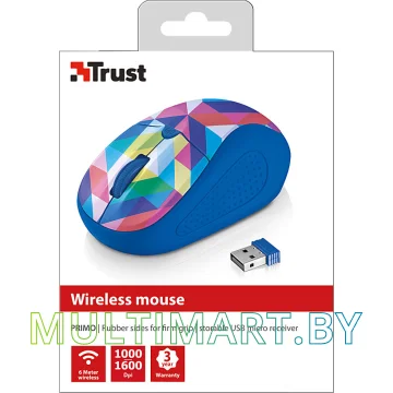 Мышь Trust Primo Blue Geometry картинка 5